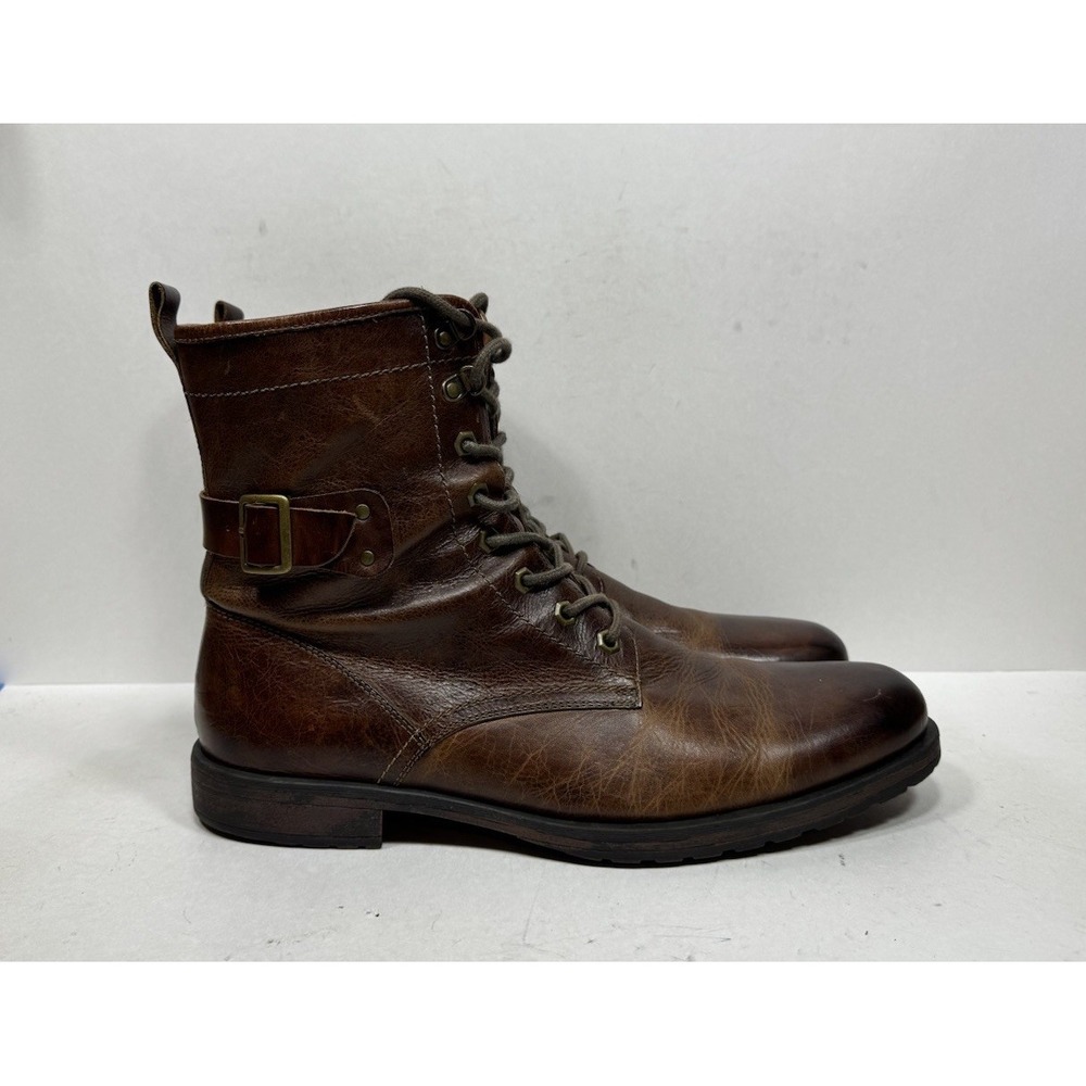 Aston Grey RockCastle Men's Size 13 Distressed Brown Boots Side Zipper